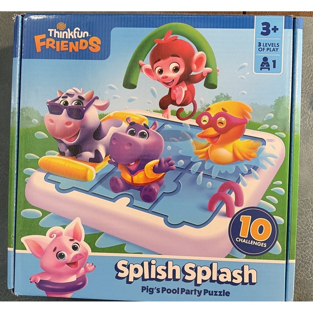 ThinkFun Friends - SplishSplash Pig's Pool Party Puzzle Game